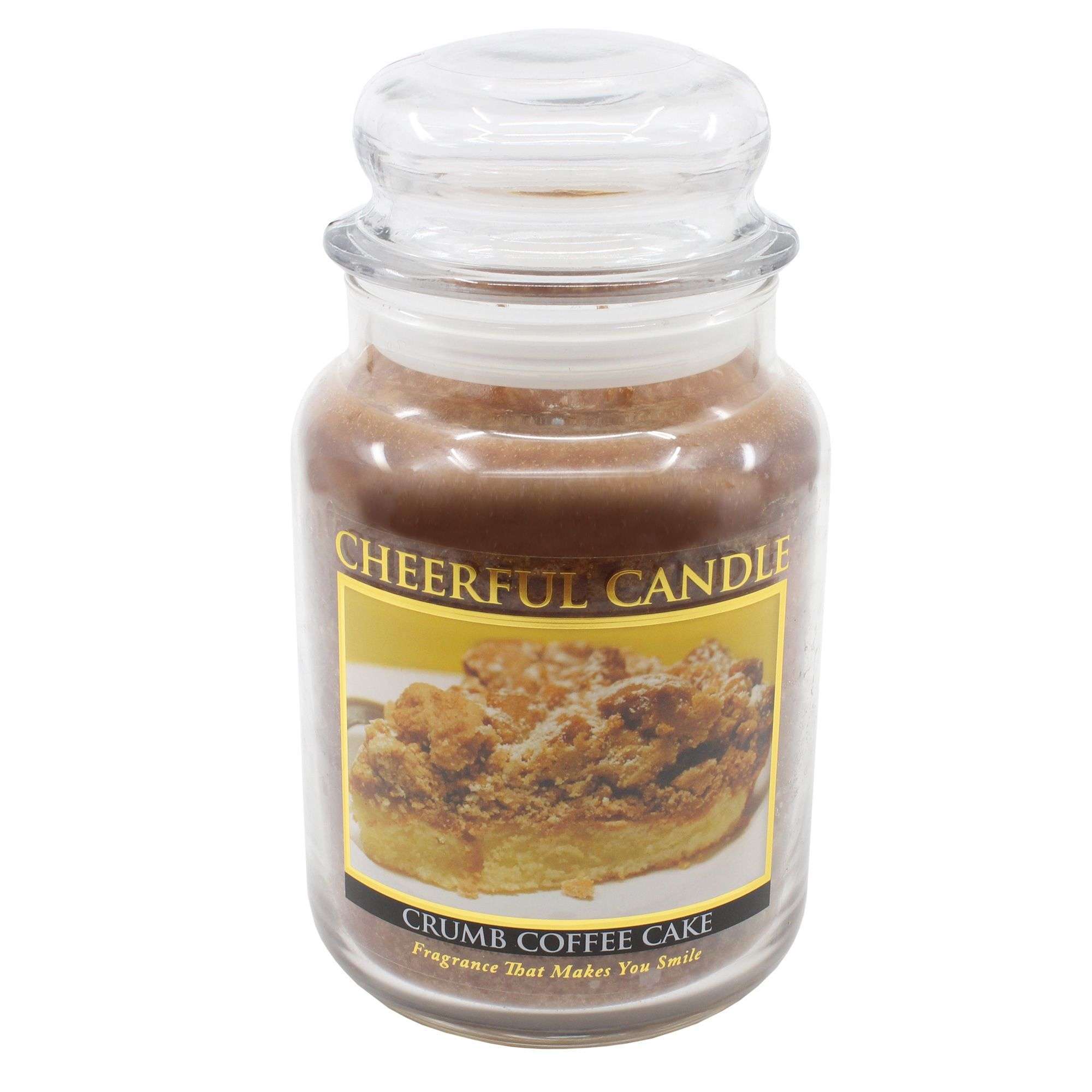 CHEERFUL CANDLE – CRUMB COFFEE CAKE SCENTED CANDLE 3 SIZES MADE IN USA